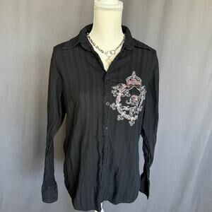 Grunge button up with graphic